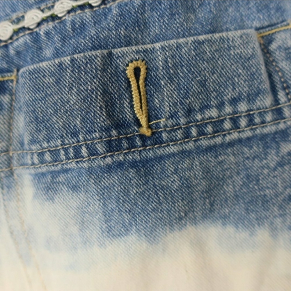 Free People Sz 24 Lowtide Eyelet  Denim Shorts - Picture 10 of 12
